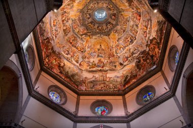 Vasari Fresco Dome Duomo Cathedral Basilica Dome Florence Italy clipart