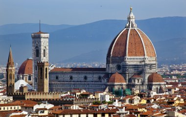 Duomo Cathedral Basilica Giotto Bell Tower Florence Italy clipart