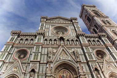 Duomo Katedrali giotto çan kulesi cephe Floransa İtalya