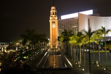 Clock Tower, Hong Kong, Kowloon At Night clipart