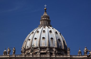 Michelangelo'nun kubbe Saint Peter's Bazilikası Vatikan Roma İtalya