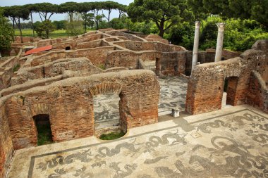 Antik Roma hamamları Neptün mozaik kat ostia antica Roma ı