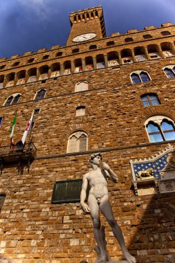 Palazzo della signoria palazzo vecchio david heykeli kopya florenc