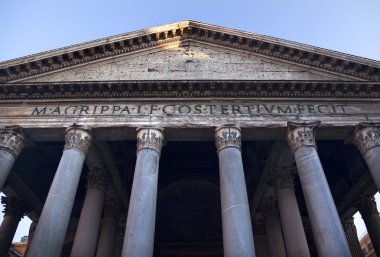 Pantheon ön sütunları Agrippa'nın Roma İtalya