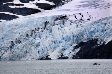 Blue Portage Glacier Lake Anchorage Alaska clipart