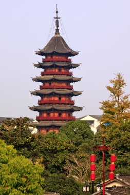 Ruigang Pagoda dates back to Song DynastyAncient Chinese Pagoda clipart