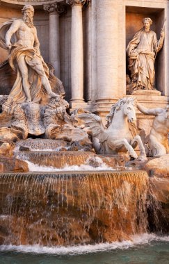 Trevi Fountain Close Up Rome Italy clipart