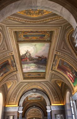 Roma İtalya tavan içinde Vatikan Müzesi boyalı