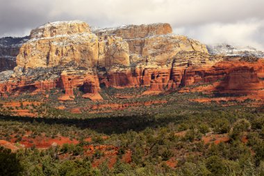 Boynton Red White Rock Canyon Snow Clouds Sedona Arizona clipart