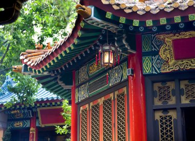 Ancient Roofs Pavilions Lantern Wong Tai Sin Good Fortune Taoist clipart