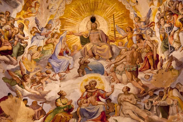 Ο Ιησούς Χριστός vasari τοιχογραφία θόλος Βασιλική καθεδρικό ναό duomo θόλος fl — Φωτογραφία Αρχείου
