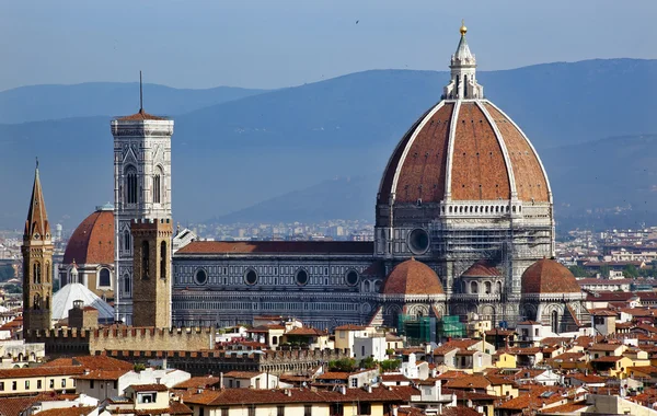 Duomo Katedrali bazilika giotto çan kulesi Floransa İtalya — Stok fotoğraf