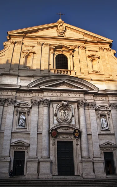 Kościół Jezuitów Gesu fasada Rzym Włochy — Zdjęcie stockowe