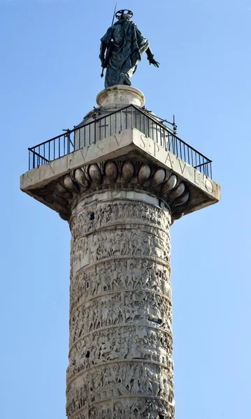 Columna Marco Aurelio Piazza Colonna Roma Italia — Foto de Stock