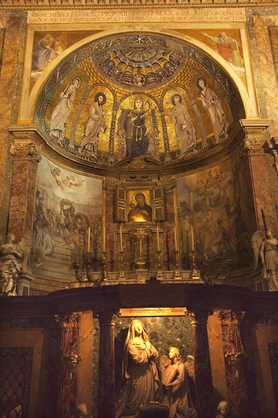 Estátua de Mosais Bernini Fórum da Basílica de Santa Francesca Romana Roma — Fotografia de Stock