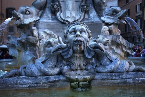 Fonte de Della Porta Frente do Panteão Roma Itália — Fotografia de Stock