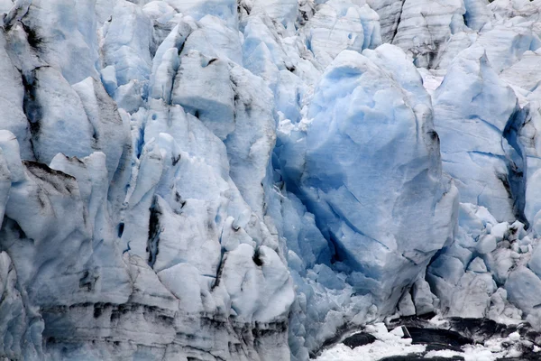 Modrá ledová portage ledovec crevaces Aljaška — Stock fotografie
