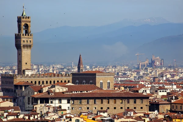 Palazzo Vecchio Arnolfo Tower Florence Rooftops Italia —  Fotos de Stock
