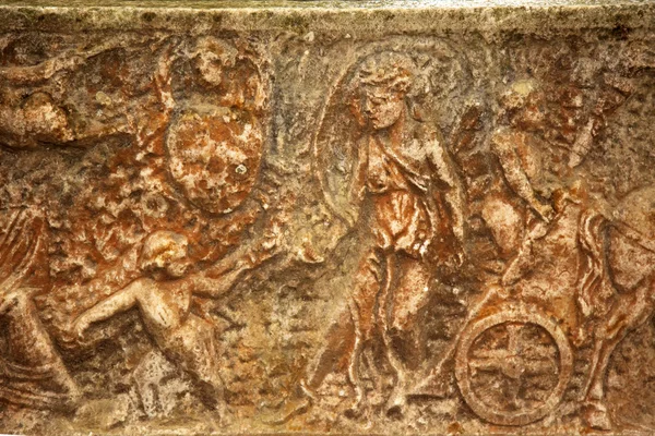 Römische Grabschatulle ostia antica rom italien — Stockfoto