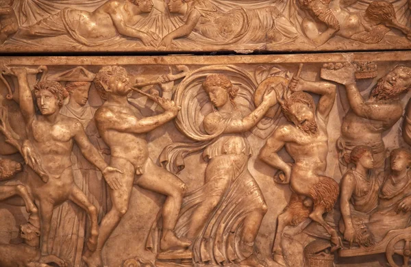 Romerska begravning rutan Capitolium museum Rom Italien — Stockfoto