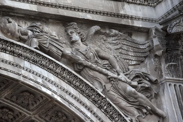 Szczegóły łuk kamienny anioł septemus sewera forum Rzym Włochy — Zdjęcie stockowe