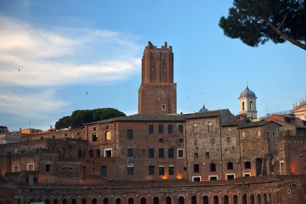 De oude markt van Trajanus met vogels Rome Italië — Stockfoto