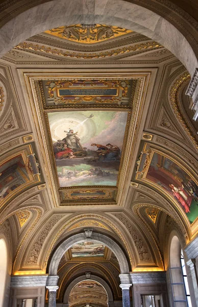 Muzeum Watykańskie wewnątrz malowane sufity Rzym Włochy — Zdjęcie stockowe