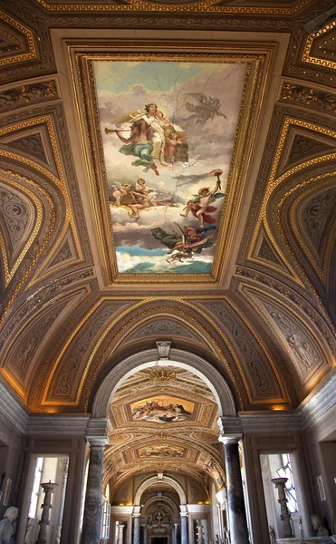 Vatican Museum Inside Painted Golden Ceiling Rome Italy — Stock Photo, Image