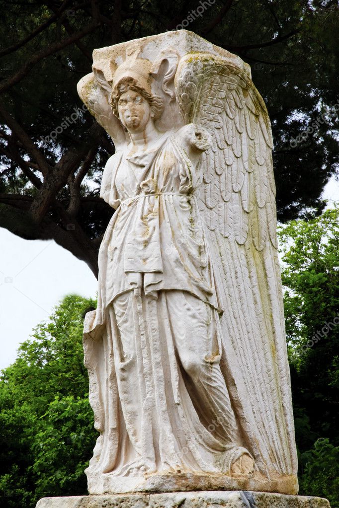 Ancient Roman Angel Statue Ostia Antica Rome Italy — Stock Photo ...