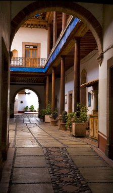 Entrance Arch Courtyard Mexico clipart