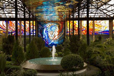Cosmovitral Botanical Garden Surrounded by Stained Glass Toluca clipart