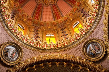 Guadalupita Church Dome Inside Close Up with Details clipart