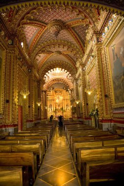 guadalupita Kilisesi, süslü, Barok iç ve güzel