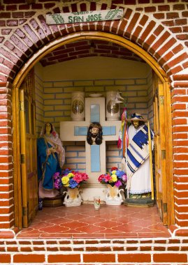 Street Christian Shrine Janitzio Island Mexico clipart