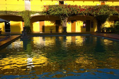 Colors of Mexico Reflections Yellows Blues Reds clipart