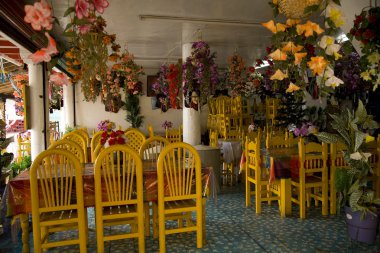 Colorful Mexican Restaurant Janitzio Island Mexico clipart