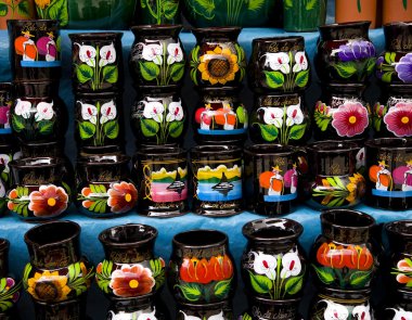 Colorful Souvenir Cups Mexico clipart