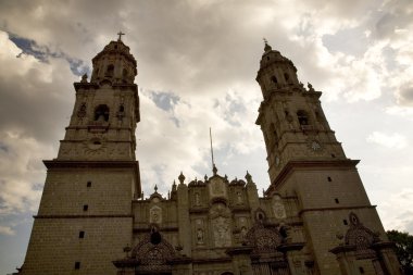 Main Cathedral Overview Morelia Mexico clipart