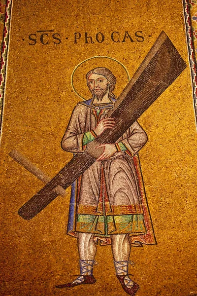 Bazyliki Świętego Marka Chrystusa mozaika Wenecja Włochy — Zdjęcie stockowe