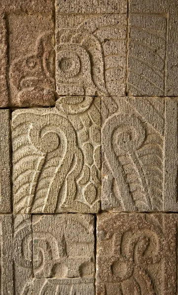 Parede Ancient Indian Ruins Teotihuacan México — Fotografia de Stock