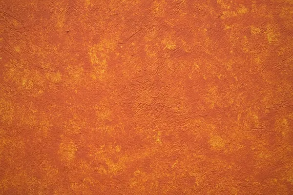 Φωτεινά ζωηρά πορτοκαλί κίτρινο adobe τοίχο Μεξικό — Φωτογραφία Αρχείου