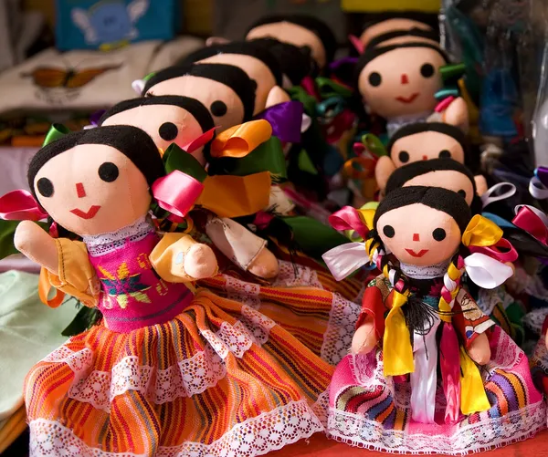 Bambole colorate Lupita Messico — Foto Stock