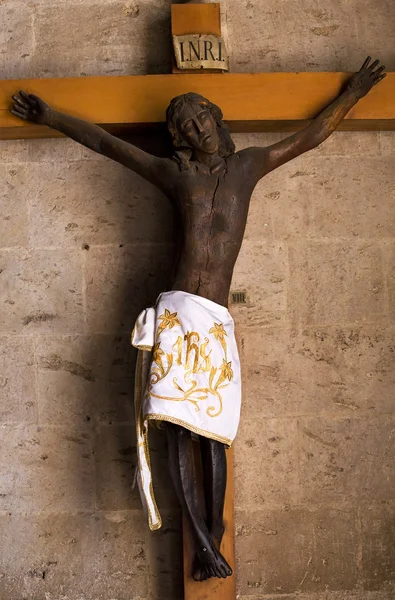 Jesús de Madera en la Cruz México — Foto de Stock