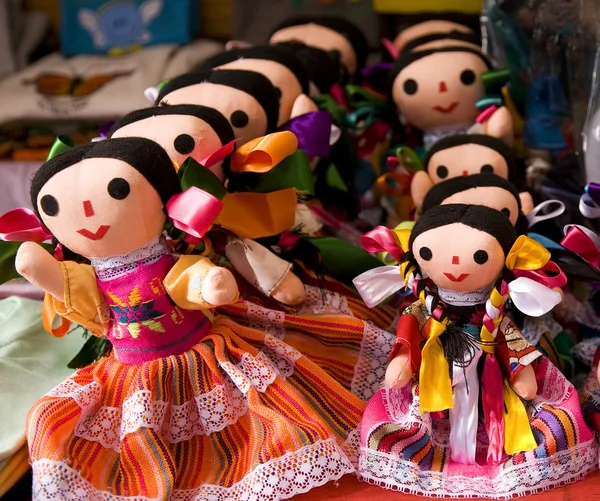 Coloridas muñecas Lupita México Imagen De Stock