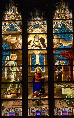 Annunciation Mary Stained Glass St. Patrick's Cathedral New York clipart