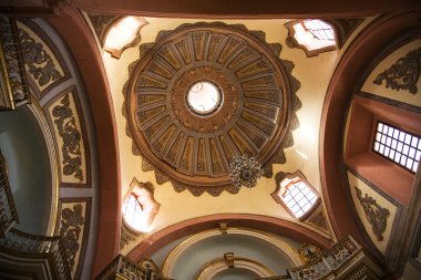 Santo Domingo Church Temple Dome Queretaro Mexico clipart