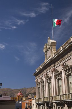 Government Building Church Flag Guanajuato Mexico clipart