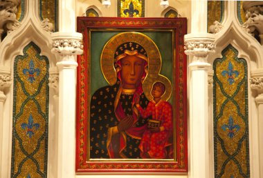 Mary Jesus Icon Saint Patrick's Cathedral New York City clipart