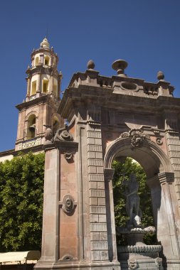 Santa Clara Church Neptune Statue Queretaro Mexico clipart