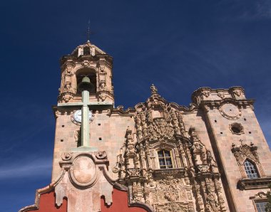 Cross Bell Steeple Valencia Church Guanajuato Mexico clipart